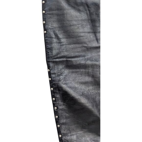 Carla Falleri Italy Women's US 10 Genuine Leather Black Studded Leather Pants - Picture 4 of 10